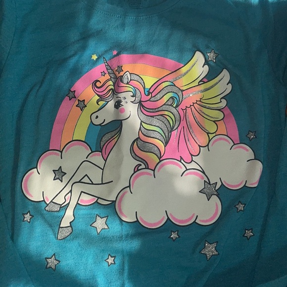 Girls long sleeve unicorn top - Picture 2 of 4